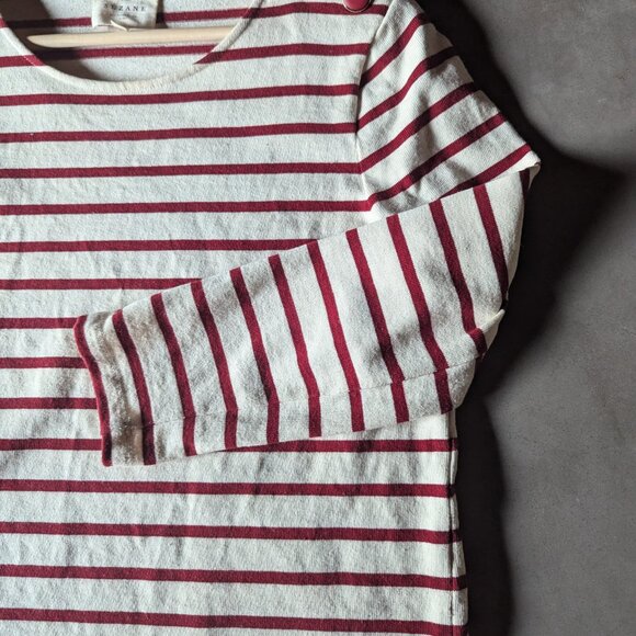 Sezane Red and White Striped Long Sleeve Tee - Picture 4 of 16